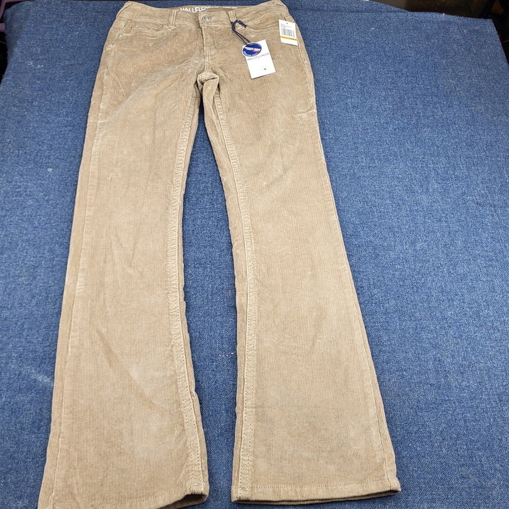 Wallflower Feisty Curvy Slim Flare Corduroy Pants Silver Mink Tan Size 3 NWT
